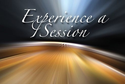 Experience a Session message on black and orange background